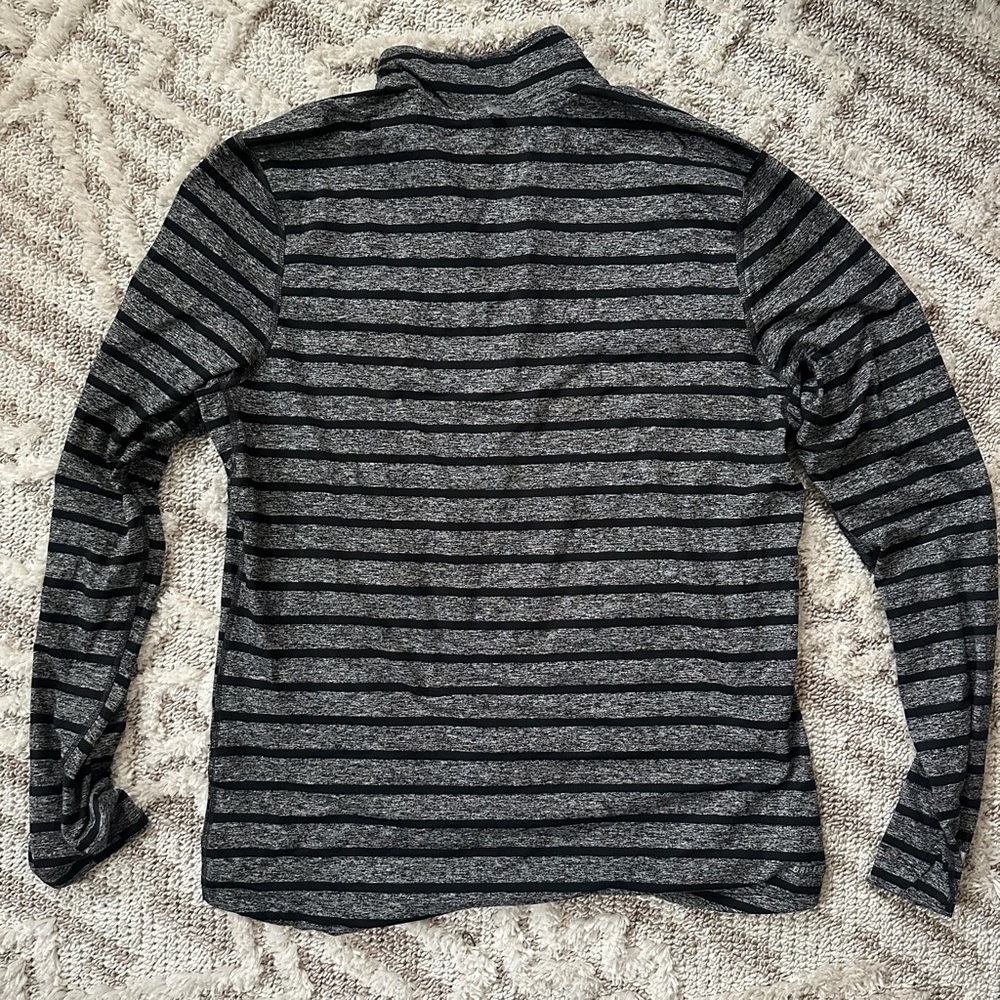 Nike Black and Gray Striped Quarter-Zip Pullover - Picture 5 of 5